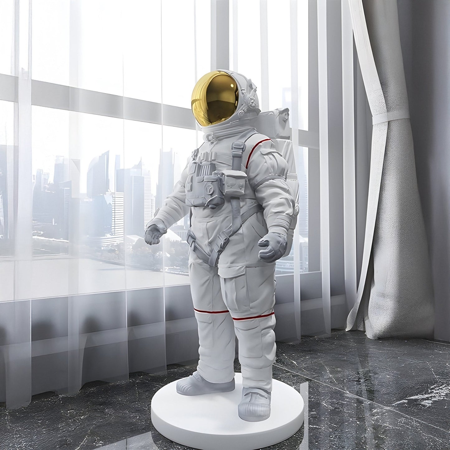 Small White Space Astronaut Standing Sculpture - 58cm