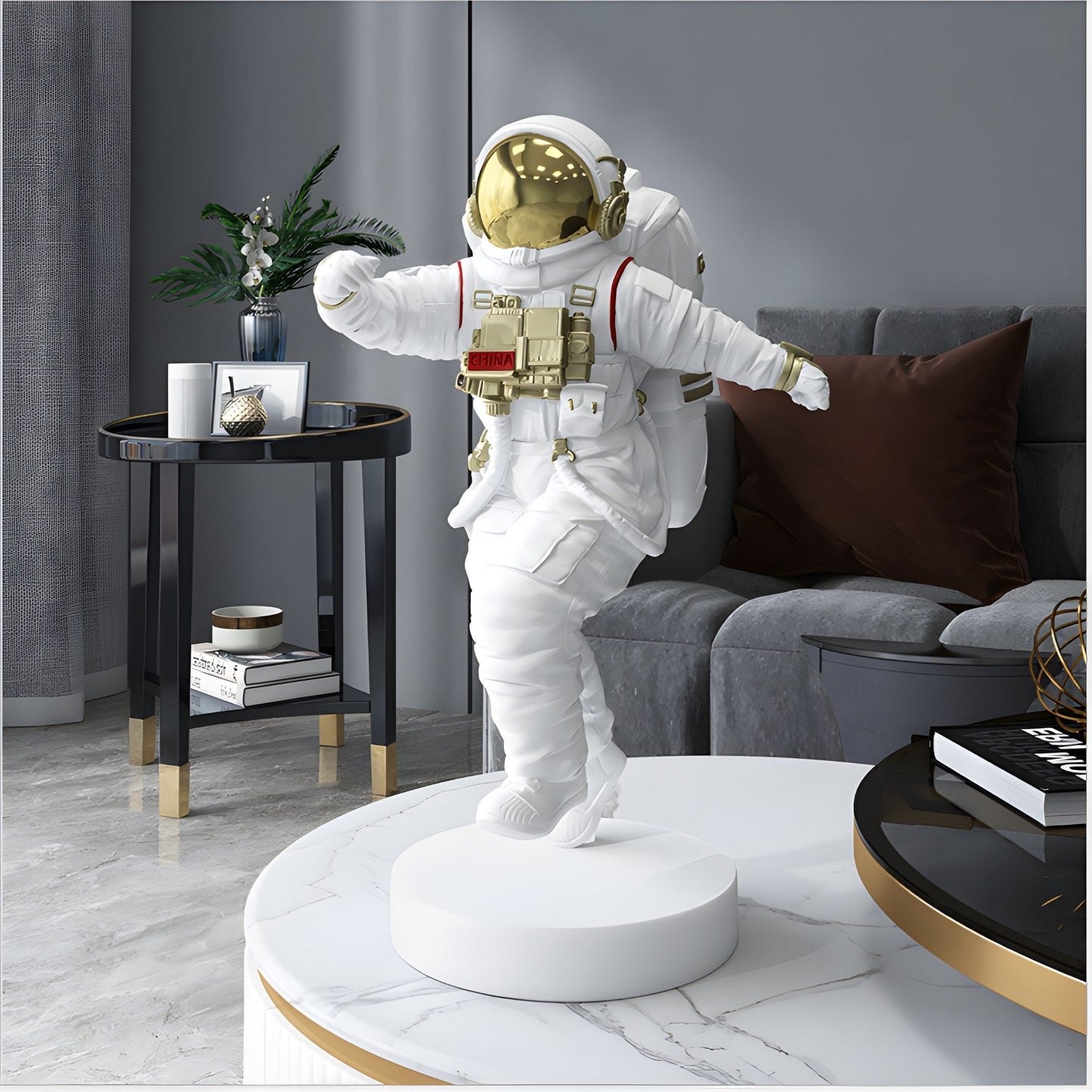 Small White Space Astronaut Strider Sculpture - 58cm