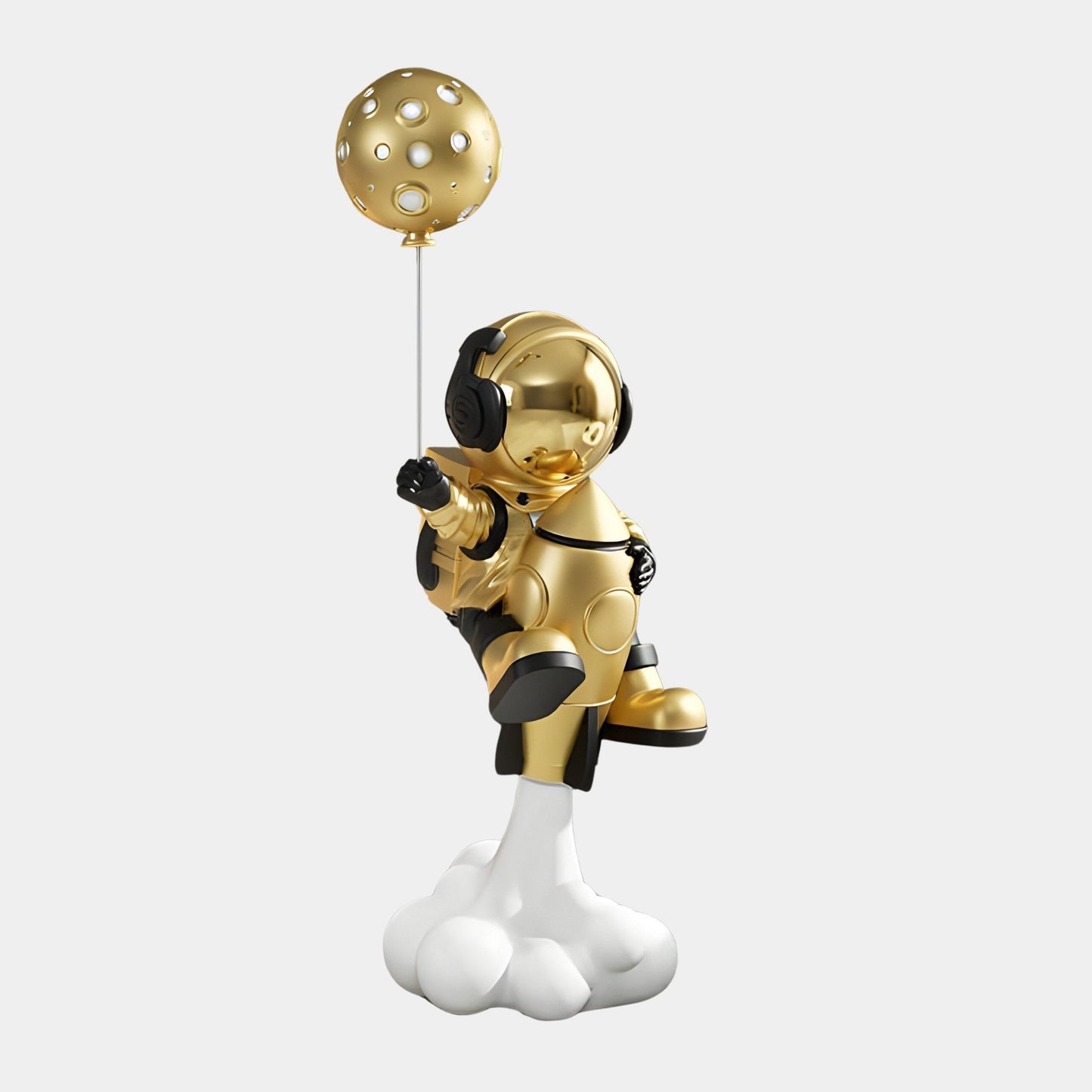 Medium Celestial Gold Astronaut Rocket Lift-Off Balloon Sculpture - 95cm
