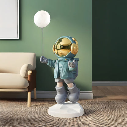 Medium Galactic Blue Astronaut Glow Balloon Sculpture - 110cm