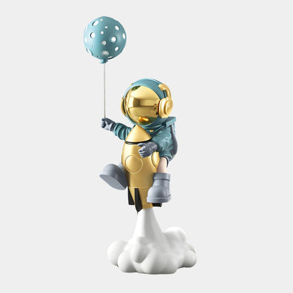 Medium Galactic Blue Astronaut Rocket Lift-Off Balloon Sculpture - 95cm