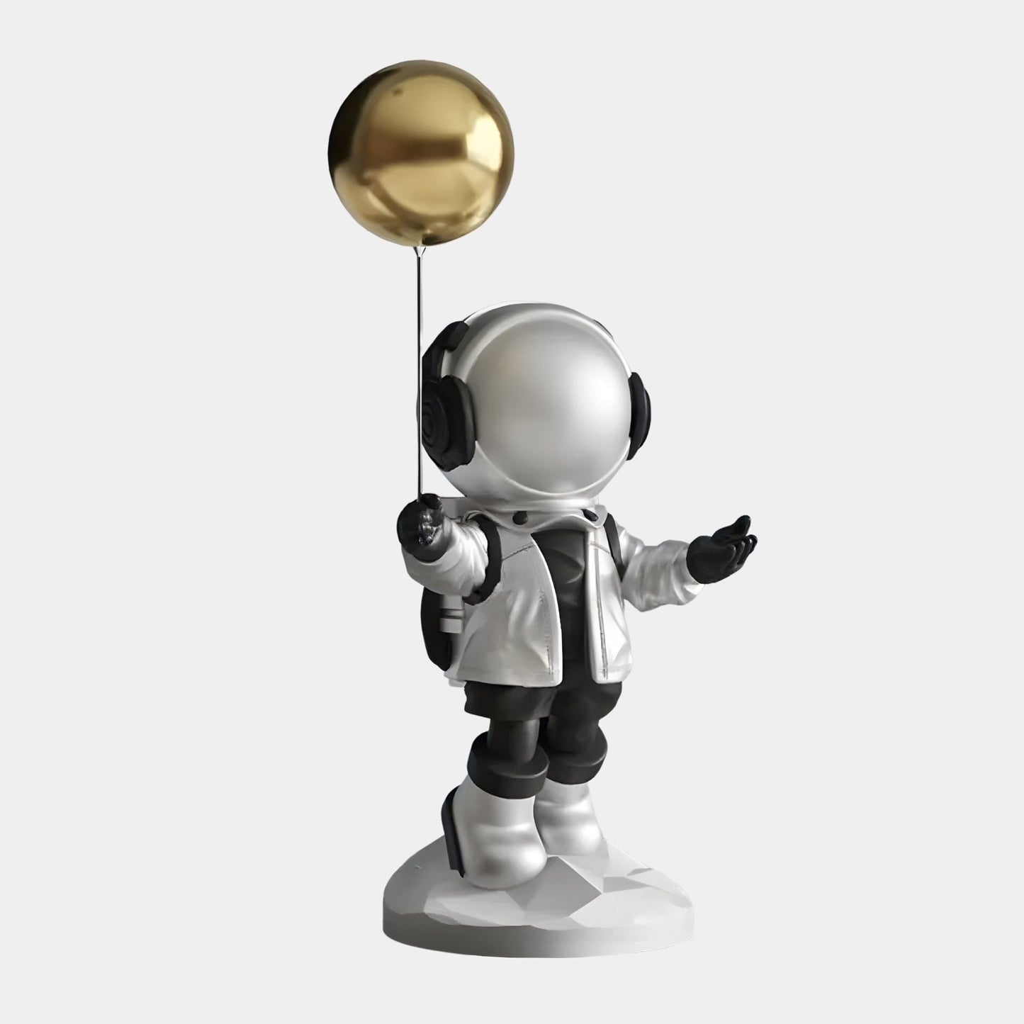 Small Lunar Silver Astronaut Balloon Figure - 42cm