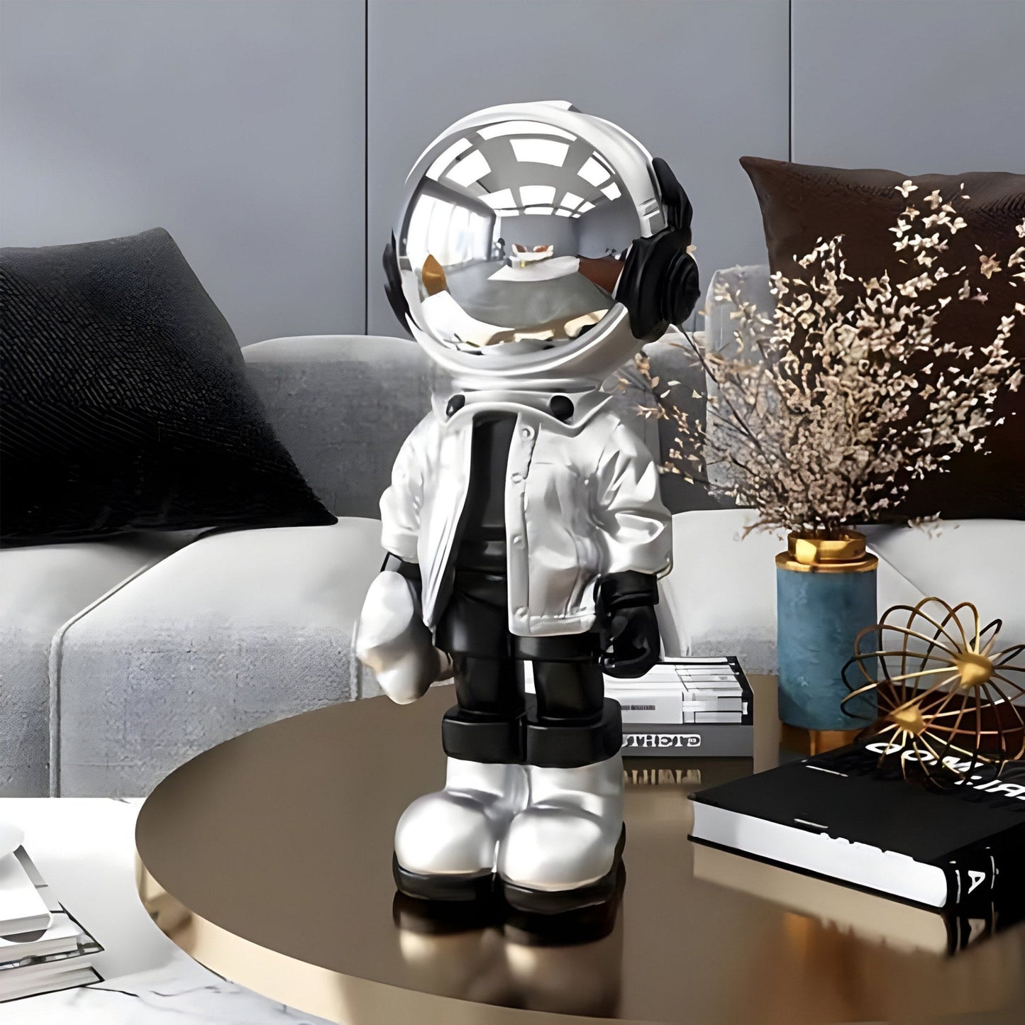 Small Lunar Silver Astronaut Beats Figure - 36cm