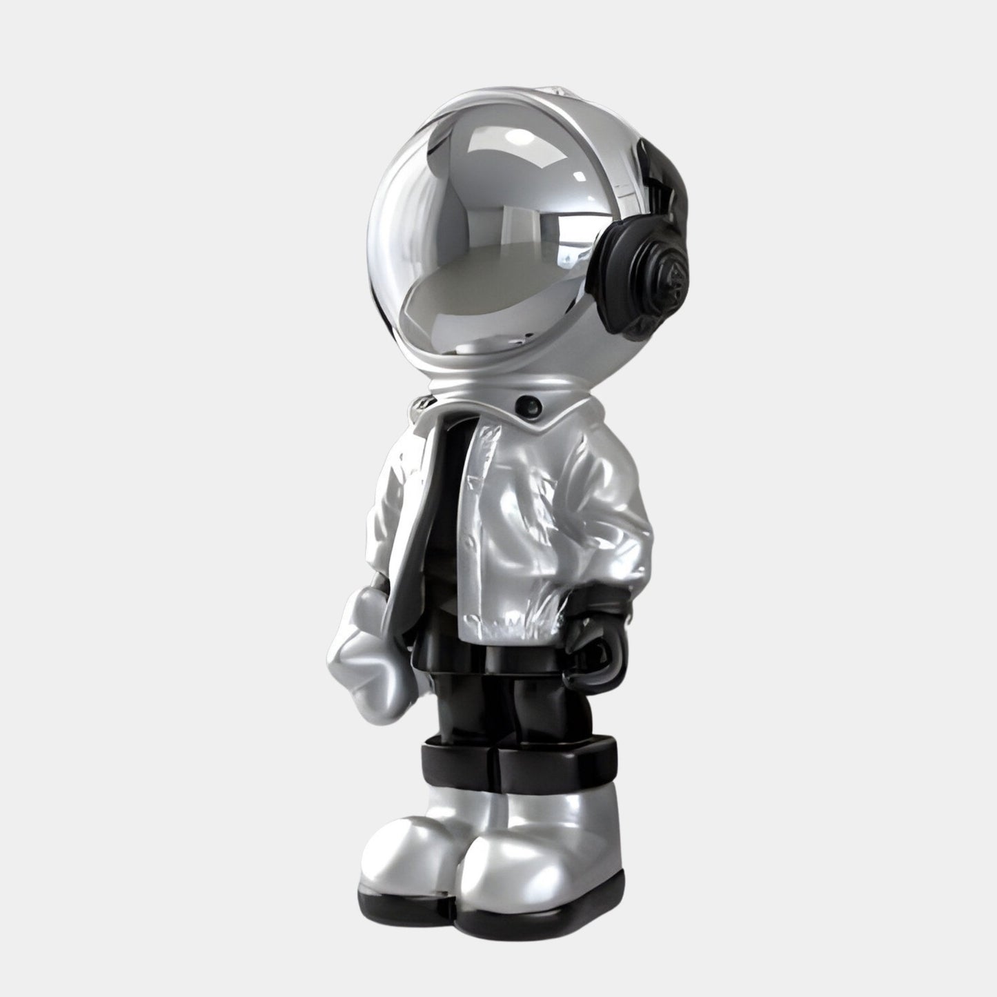 Small Lunar Silver Astronaut Beats Sculpture - 70cm