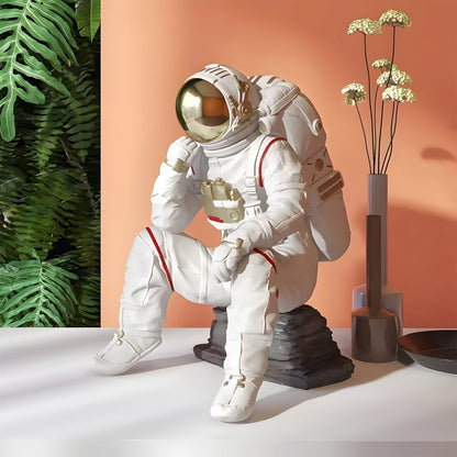 Small Nova White Astronaut Thinker Figure - 43cm